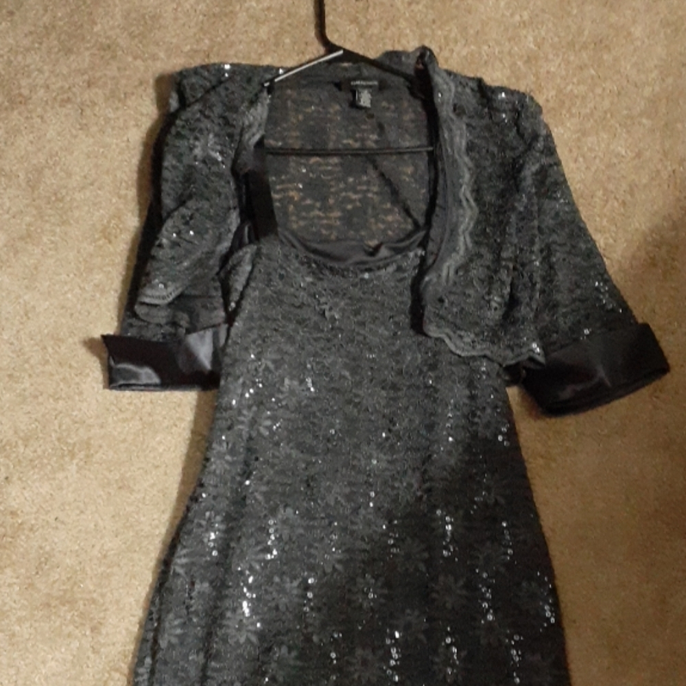 Slate grey/ sequin dress